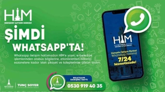 İzmir Büyükşehir Belediyesi Artık WhatsApp’ta