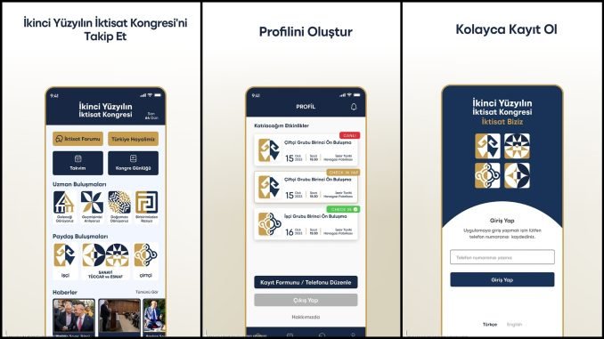 İkinci Yüzyılın İktisat Kongresi'nin Mobil Uygulaması Yayında