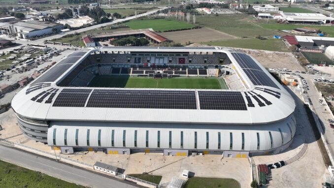 Tire Gazi Mustafa Kemal Atatürk Stadyumu’nun Çatısına GES Santral,