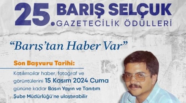 Barış Selçuk Gazetecilik Ödülleri'nde Başvurular 15 Kasım’a Kadar!