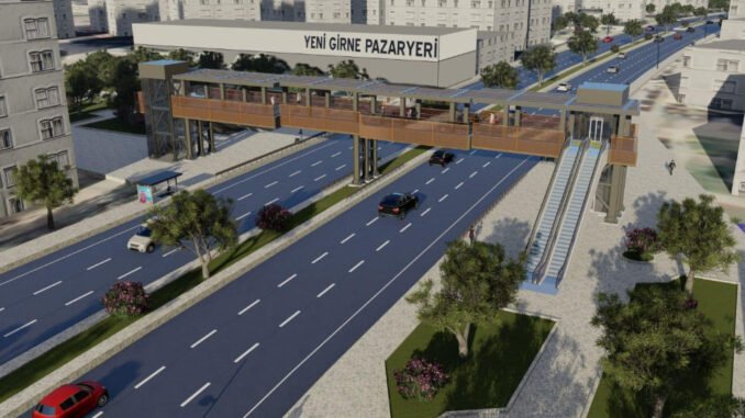 Karşıyaka Yeni Girne Caddesi'ne Modern Üst Geçit Geliyor
